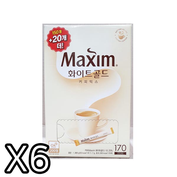 [FK] 커피믹스(맥심 화이트골드 150입 1.755k) X6 커피