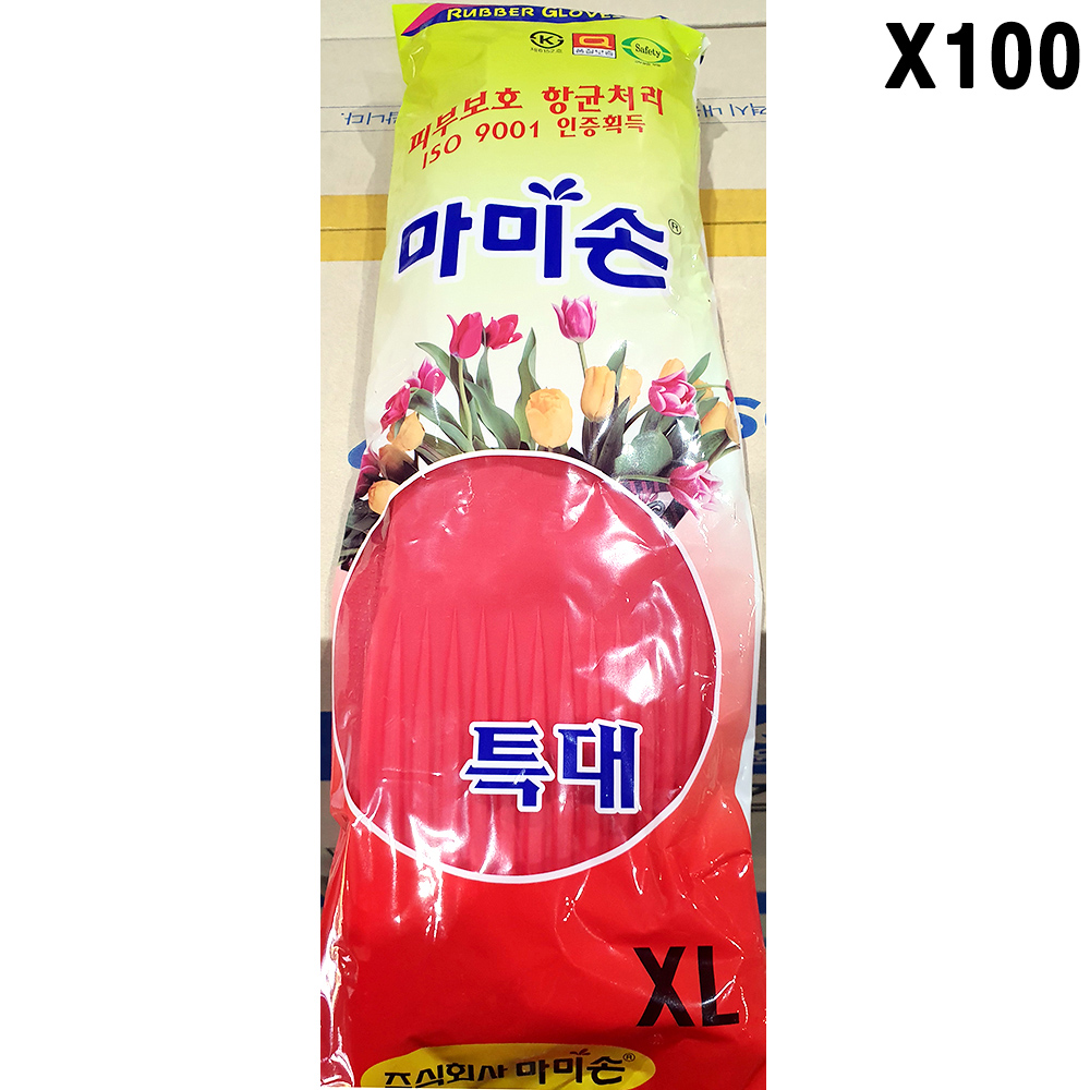 [FK] 고무장갑(특대XL 빨강 마미손)X100