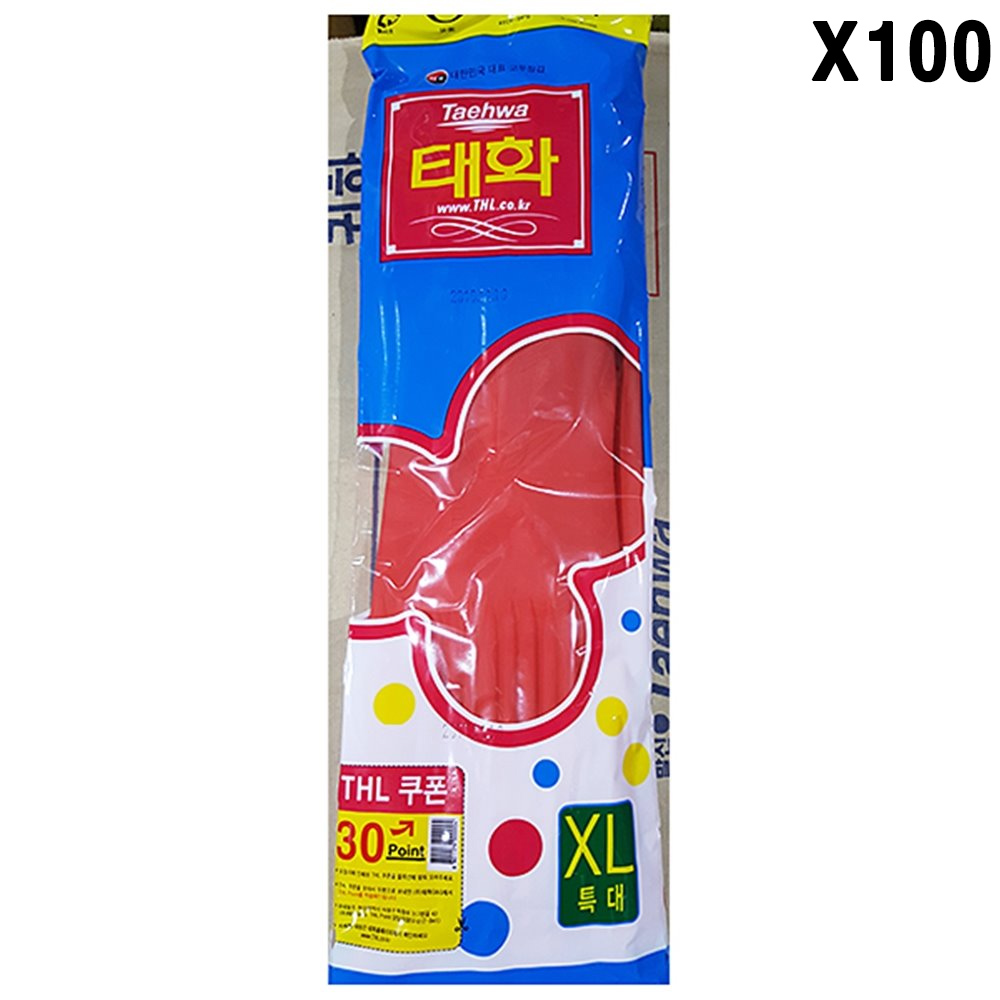 [FK] 고무장갑(특대 빨간 태화)X100
