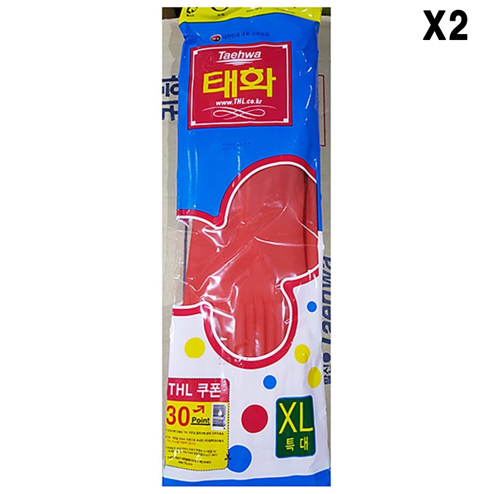 [FK] 고무장갑(특대 빨간 태화)X2