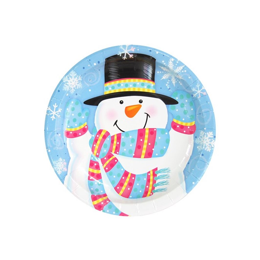 [PW] 크리스마스 18cm파티접시 눈사람(6개입)