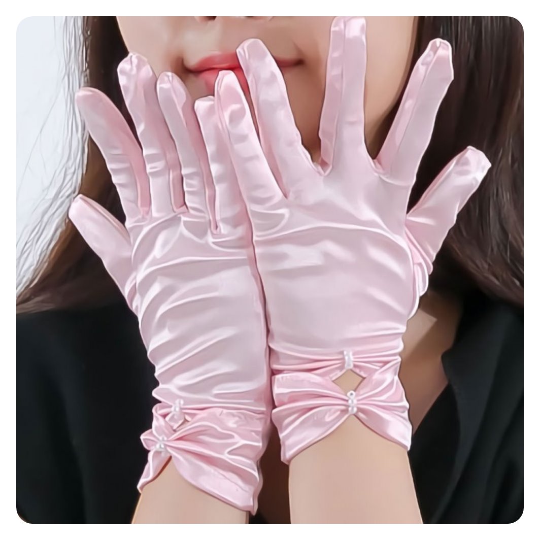 [PW] 파티드레스손목장갑(공단)핑크
