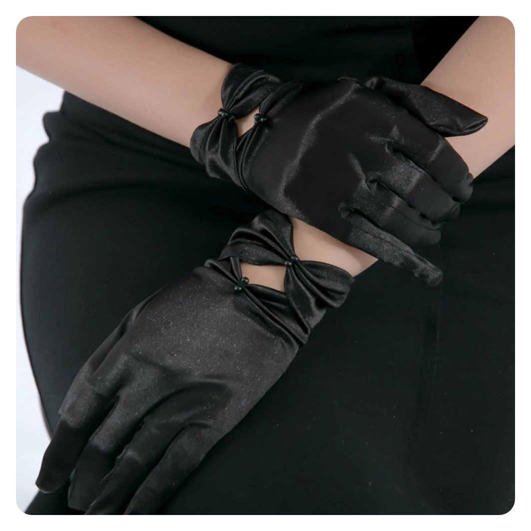 [PW] 파티드레스손목장갑(공단)블랙