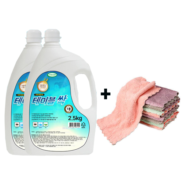 테이블싹 2.5L 2개 X 행주 5장식탁세정제